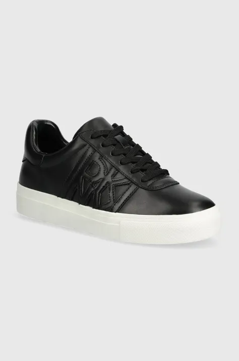Δερμάτινα αθλητικά παπούτσια DKNY Jennifer χρώμα: μαύρο, K1427962