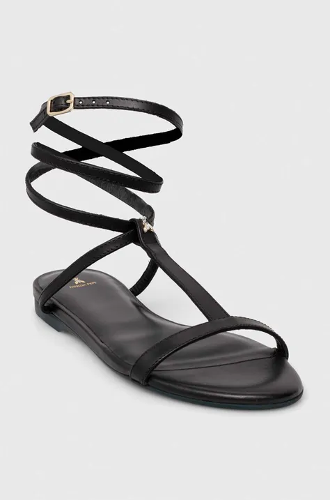 Kožené sandály Patrizia Pepe dámské, černá barva, 2X0017 L048 K103