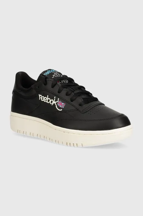 Kožené sneakers boty Reebok Classic Club C černá barva, 100074479