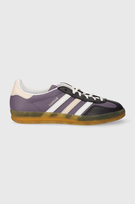 Шкіряні кросівки adidas Originals Gazelle Indoor W колір фіолетовий
