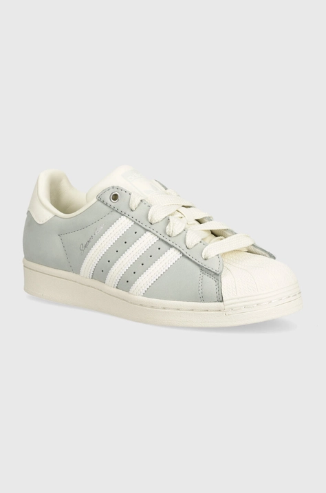 Tenisice od nubuk kože adidas Originals Superstar W boja: siva, IE3038