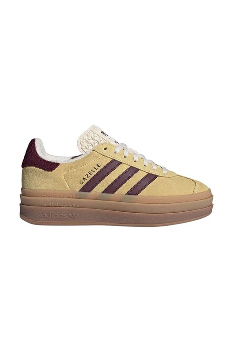 adidas Gazelle Bold Almost Yellow / Maroon / Wonder White IF5937