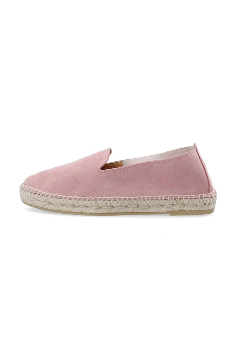 Semišové espadrilky Bianco BIAMAYA růžová barva, 11250398