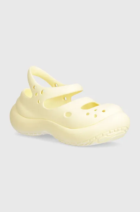 Sandale Crocs Phaedra za žene, boja: bež, s platformom, 209560
