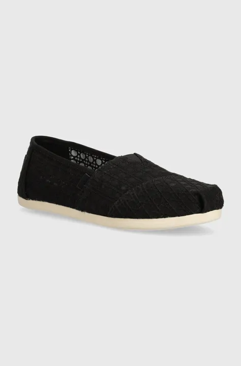 Πάνινα παπούτσια Toms Alpargata χρώμα: μαύρο, 10020676