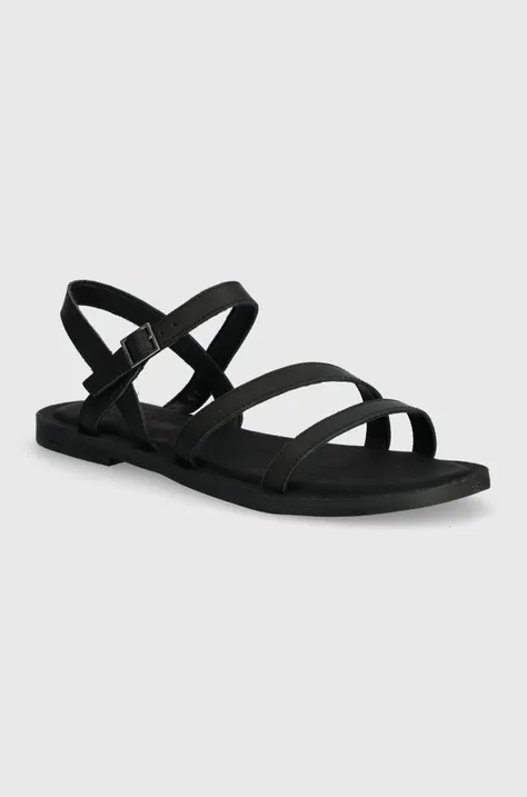 Kožne sandale Toms Kira za žene, boja: crna, 10020802