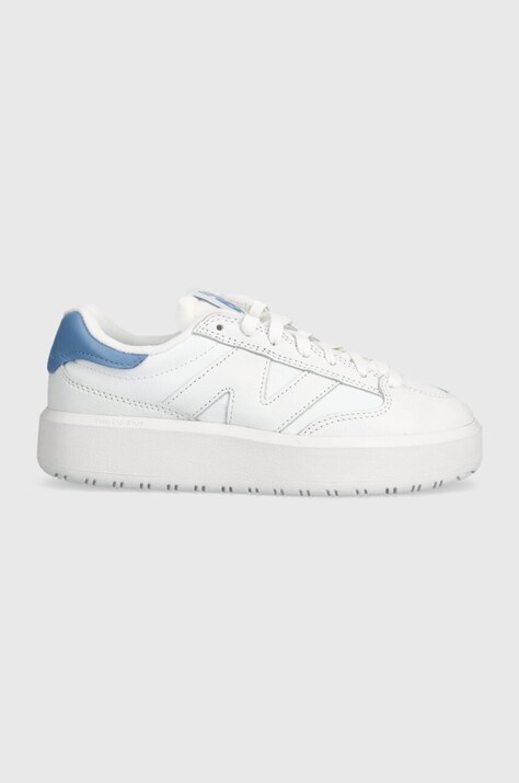 Usnjene superge New Balance CT302CLD bela barva