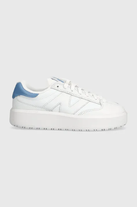 Kožené sneakers boty New Balance CT302CLD bílá barva