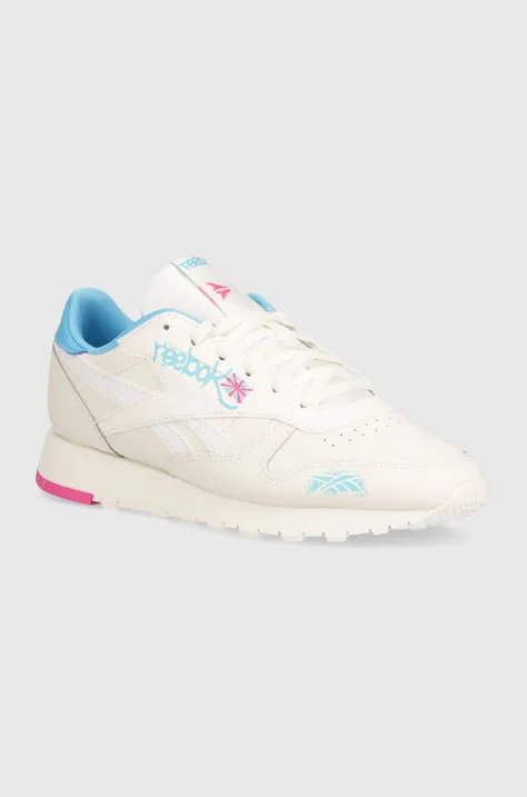 Δερμάτινα αθλητικά παπούτσια Reebok Classic Classic Leather χρώμα: μπεζ, 100074620