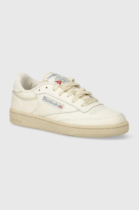 Кожаные кроссовки Reebok Classic Club C 85 цвет бежевый 100074235