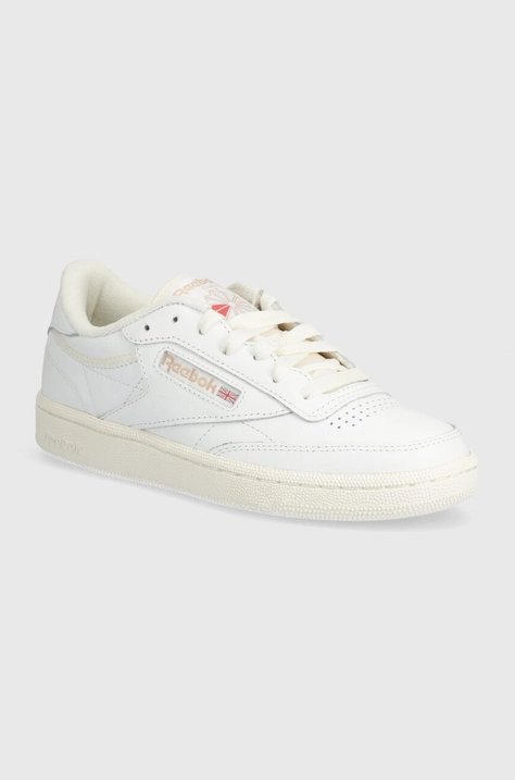 Шкіряні кросівки Reebok Classic Club C 85 колір білий 100074234