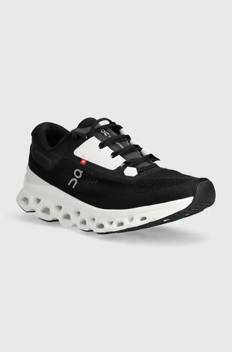 Tekaški čevlji On-running Cloudstratus 3 črna barva, 3WD30121197