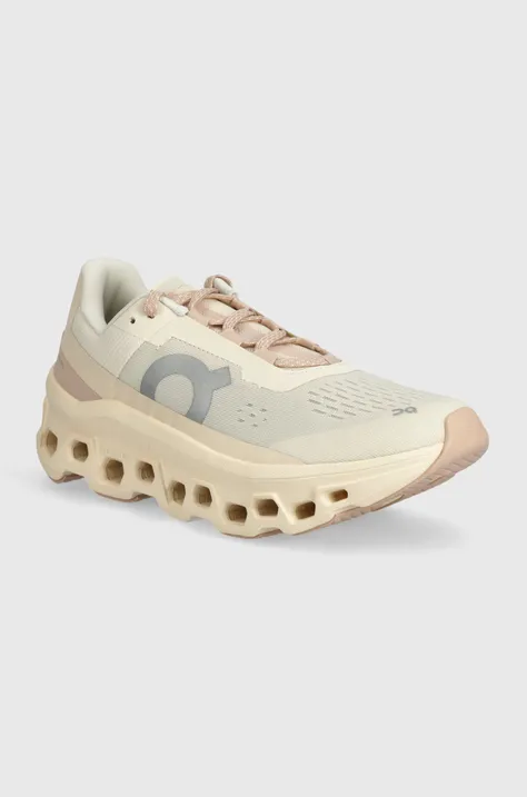 Παπούτσια για τρέξιμο On-running Cloudmonster χρώμα: μπεζ