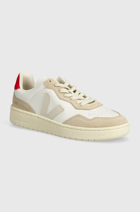 Veja sneakers in pelle V-90 colore beige VD2003459
