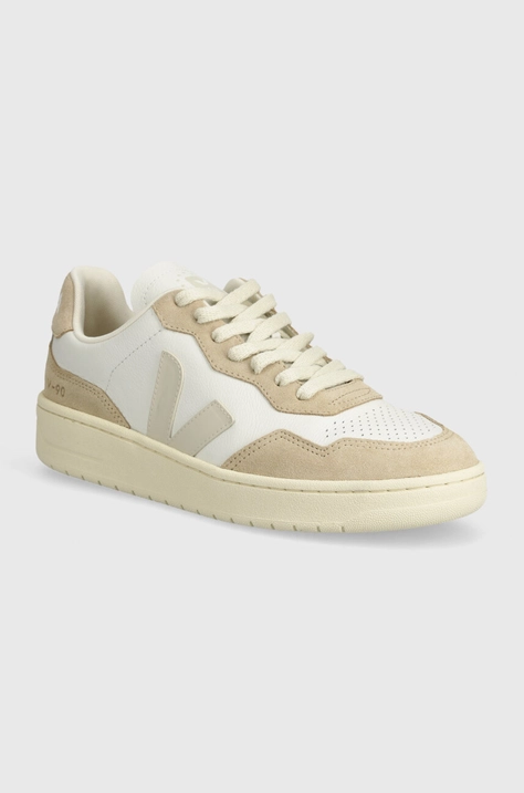 Veja sneakers din piele V-90 culoarea bej, VD2003654