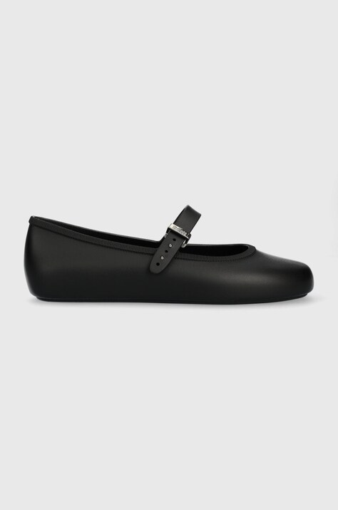 Baleríny Melissa SOFT BALLERINA AD černá barva, M.35785.AX036