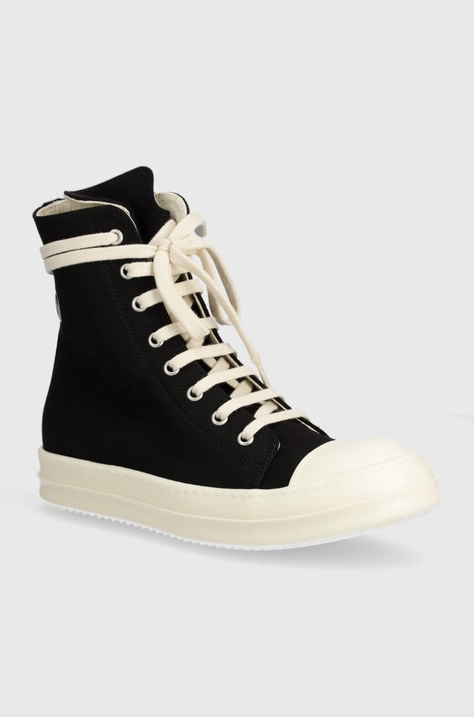 Високи кецове Rick Owens Woven Shoes Sneaks в черно DS01D1800.CBES1.911