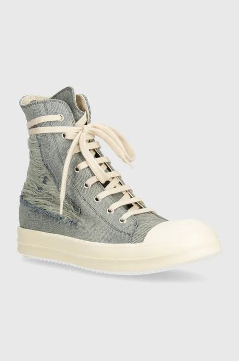 Rick Owens trampki Denim Shoes Sneaks damskie kolor niebieski DS01D1800.DKYSH.4611