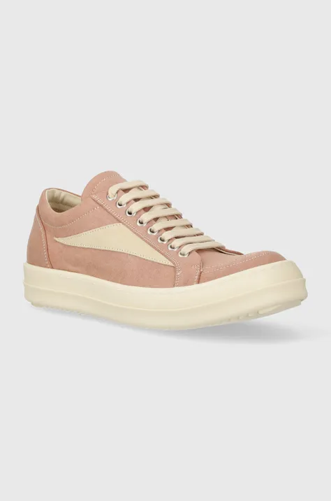 Πάνινα παπούτσια Rick Owens Denim Shoes Vintage Sneaks χρώμα: ροζ, DS01D1803.SCFLVS.1311