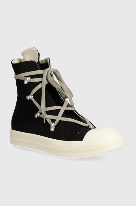 Високи кецове Rick Owens Woven Shoes Hexa Sneaks в черно DS01D1805.NDK.9811