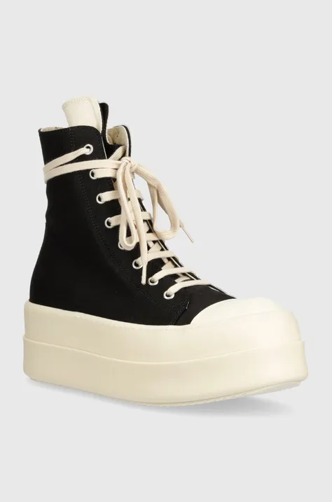 Πάνινα παπούτσια Rick Owens Woven Shoes Double Bumper Sneaks χρώμα: μαύρο, DS01D1831.NDK.911