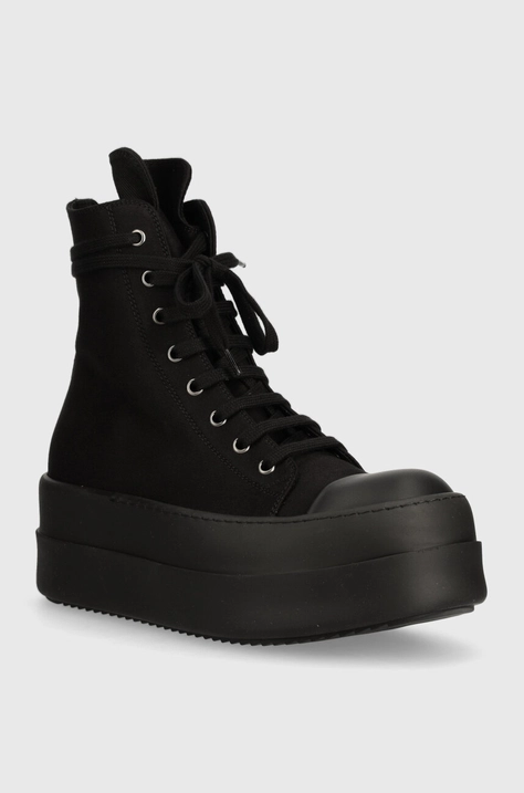 Rick Owens tenisi Woven Shoes Double Bumper Sneaks femei, culoarea negru, DS01D1831.NDK.999