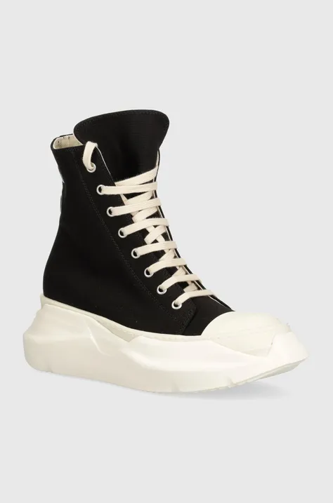 Високи кецове Rick Owens Woven Shoes Abstract Sneak в черно DS01D1840.CBES1.911