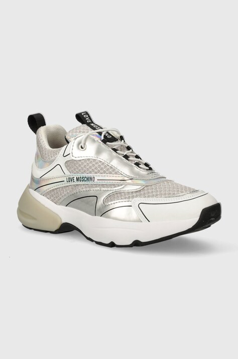 Love Moschino sneakers culoarea argintiu, JA15595G0IIQ101A