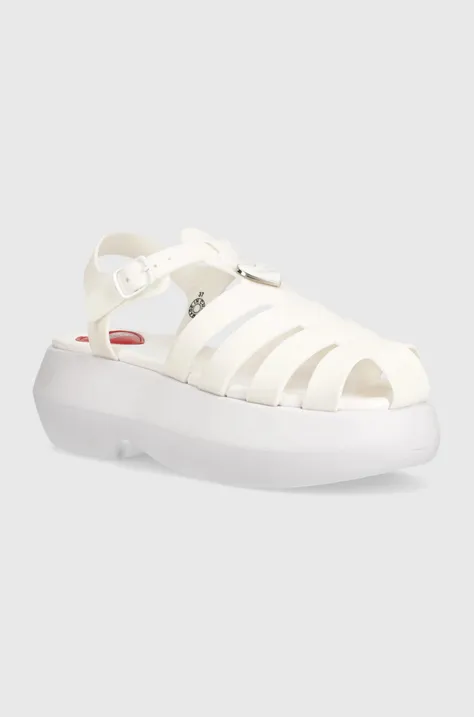 Sandály Love Moschino dámské, bílá barva, na platformě, JA16247I0II38100