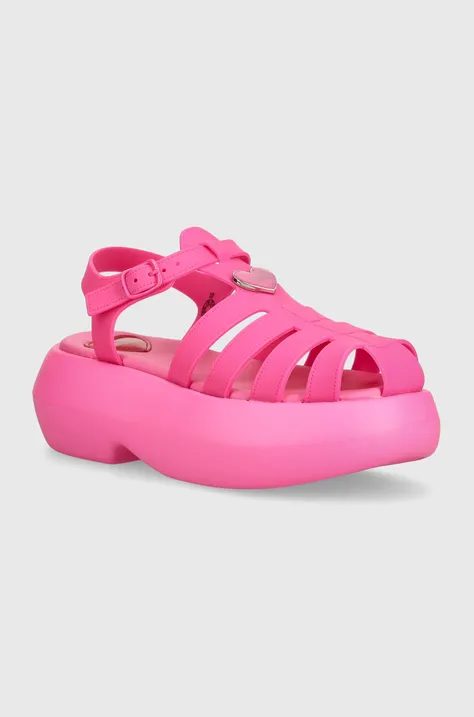 Sandale Love Moschino za žene, boja: ružičasta, s platformom, JA16247I0II38604