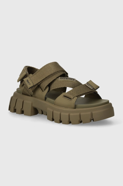 Сандалии Palladium REVOLT SANDAL MONO женские цвет зелёный на платформе 98578.377.M