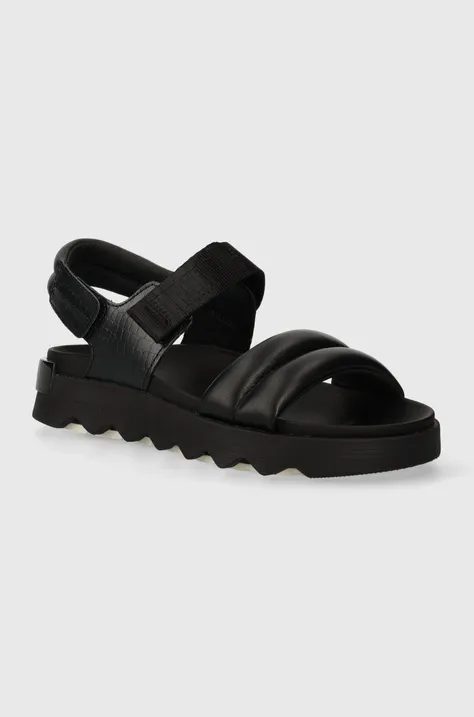 Kožne sandale Sorel VIIBE SANDAL za žene, boja: crna, 2030511012