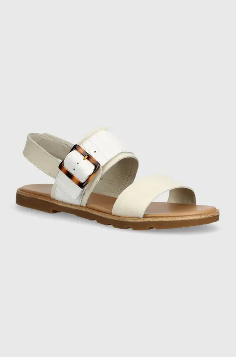 Kožené sandále Sorel ELLA III SLINGBACK dámske, béžová farba, 2069721191