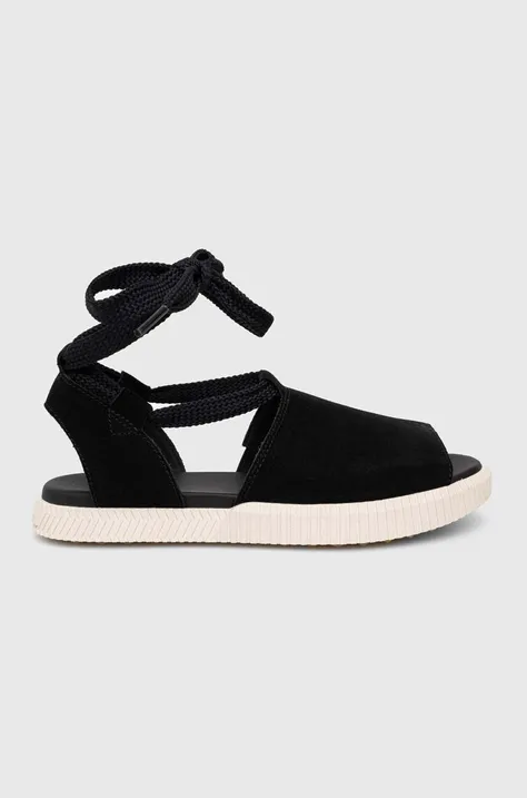 Semišové sandály Sorel ONA STREETWORKS DRILLE F dámské, černá barva, 2069891010