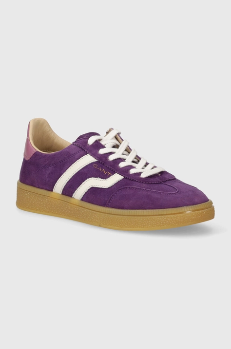 Gant sneakers din piele intoarsă Cuzima culoarea violet, 28533550.G507