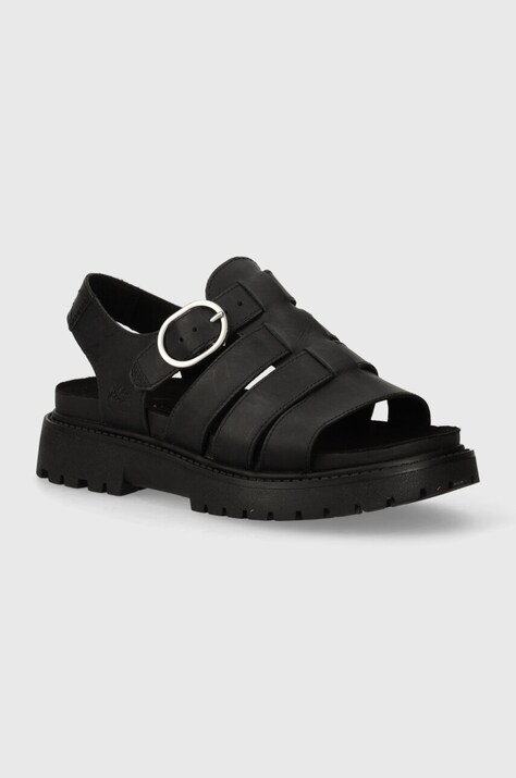 Δερμάτινα σανδάλια Timberland Clairemont Way χρώμα: μαύρο, TB0A635VW021