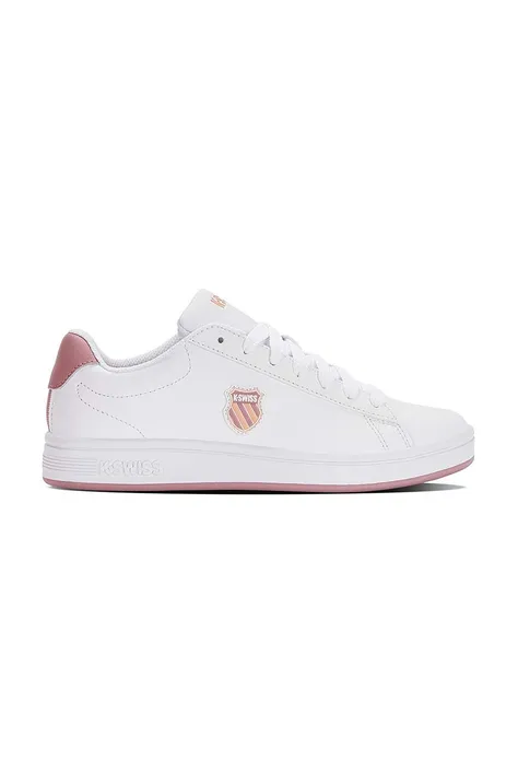 Kožené sneakers boty K-Swiss COURT SHIELD bílá barva, 96599.952.M
