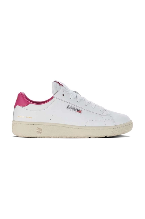 K-Swiss sneakers din piele SLAMMKLUB CC culoarea alb, 98911.977.M