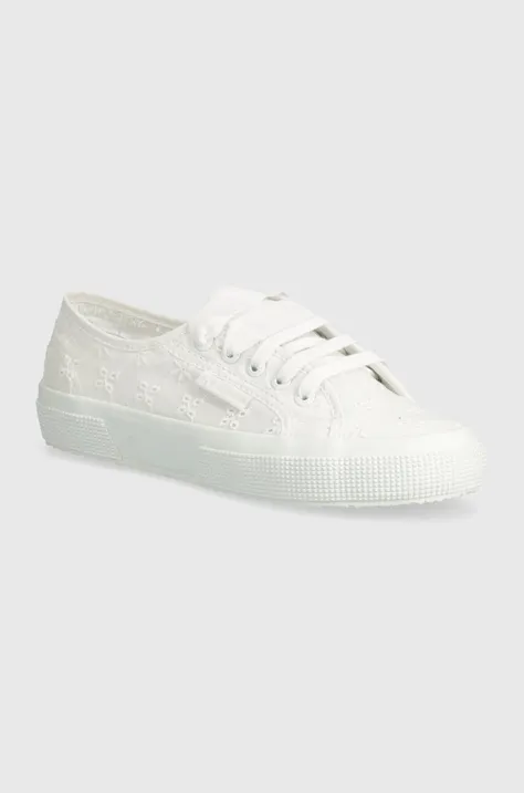 Πάνινα παπούτσια Superga 2750 FLOWER SANGALLO χρώμα: άσπρο, S5137JW