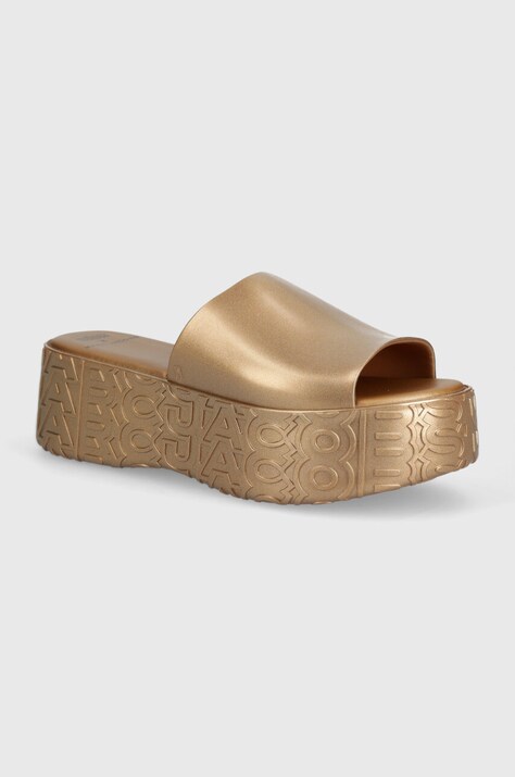 Шльопанці Melissa BECKY + MARC JACOBS AD жіночі колір золотий на платформі M.33968.BA152