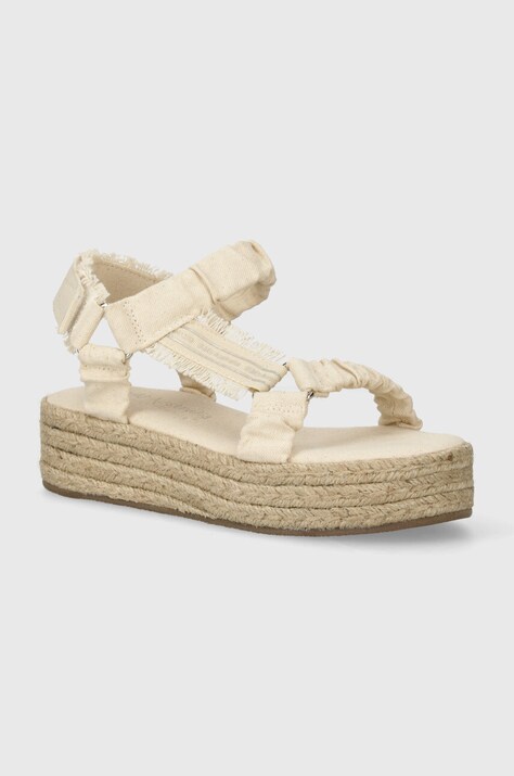 Emu Australia sandale Evans femei, culoarea bej, cu platforma, W13028.NATU