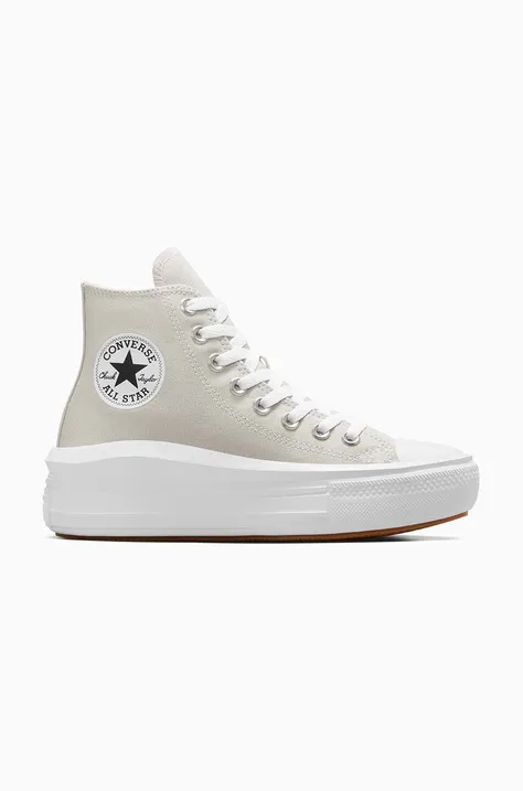 Πάνινα παπούτσια Converse Chuck Taylor All Star Move χρώμα: γκρι, A07579C