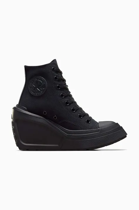 Πάνινα παπούτσια Converse Chuck 70 De Luxe Wedge χρώμα: μαύρο, A08094C