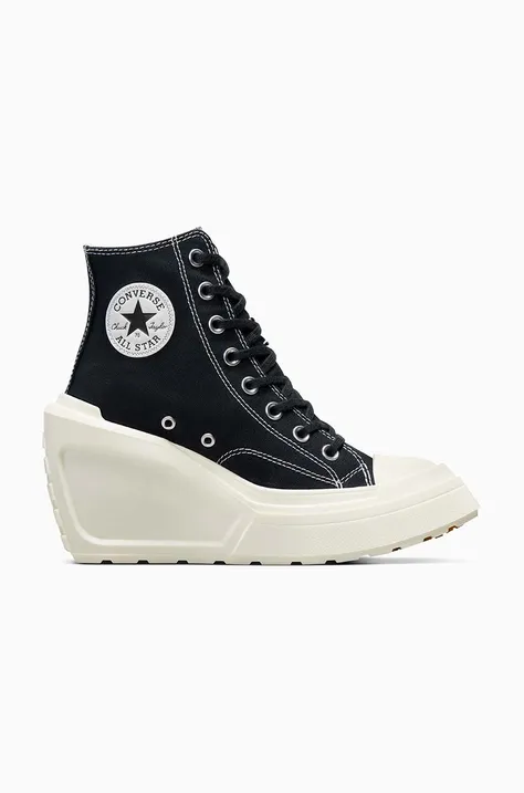 Πάνινα παπούτσια Converse Chuck 70 De Luxe Wedge χρώμα: μαύρο, A06478C