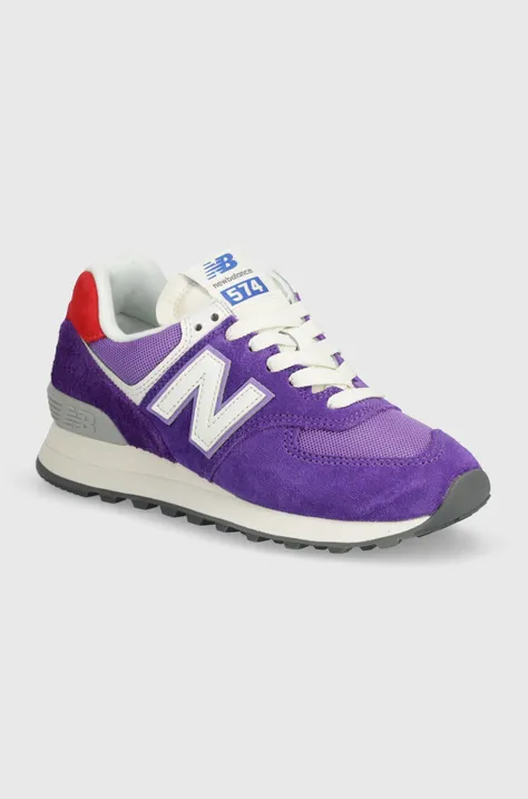 Sneakers boty New Balance 574 fialová barva, WL574YE2