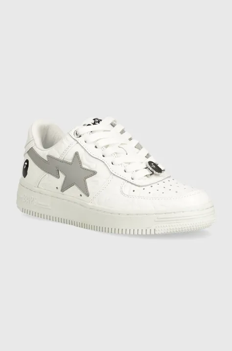 A Bathing Ape leather sneakers Bape Sta #3 L white color 1J80291052