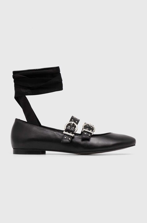 Alohas balerini de piele Thekla culoarea negru, S100507-01