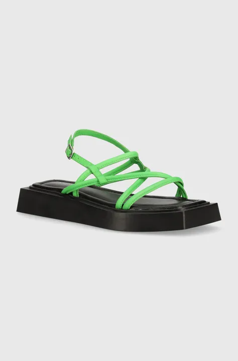 Шкіряні сандалі Vagabond Shoemakers EVY жіночі колір зелений 5336-101-55