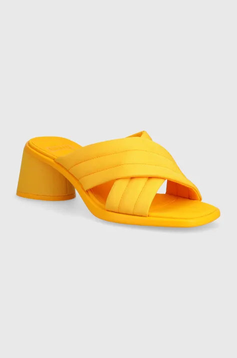 Camper klapki Kiara damskie kolor żółty na słupku K201540-002