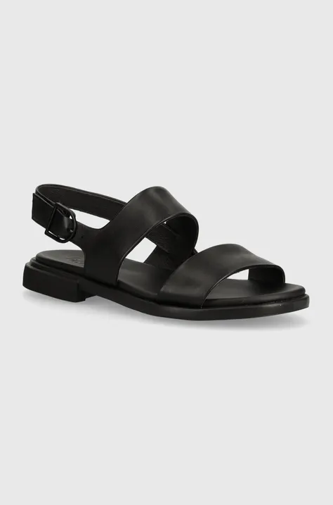 Usnjeni sandali Camper Edy ženski, črna barva, K200573-013
